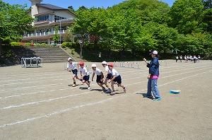 陸上大会の練習